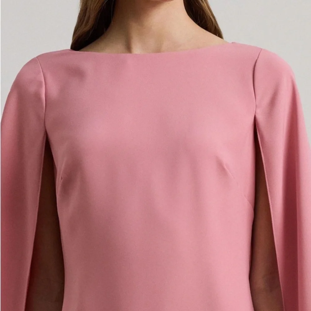 Ralph Lauren’s Cape Georgette Cocktail Dress / NWT / MSRP $195 / Size 10 - Picture 4 of 5